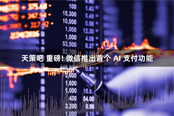 天策吧 重磅! 微信推出首个 AI 支付功能